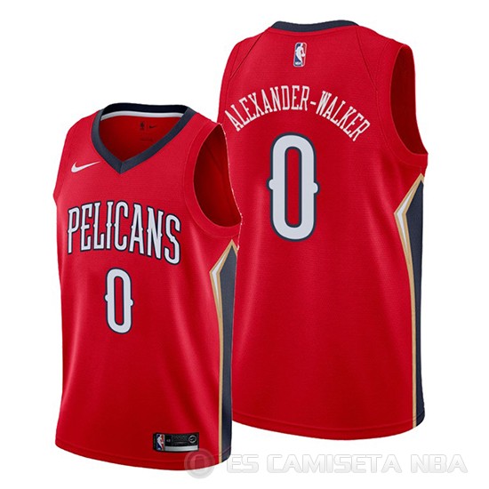 Camiseta Nickeil Alexander-Walker #0 New Orleans Pelicans Statement Rojo - Haga un click en la imagen para cerrar